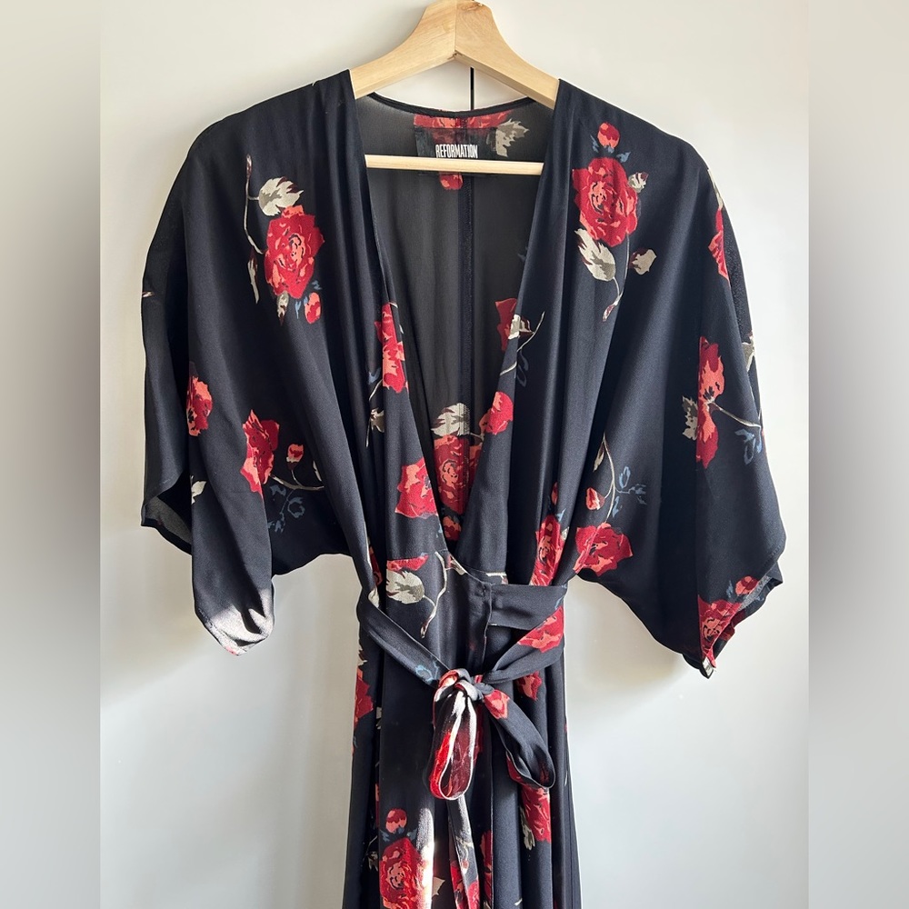Reformation Black Floral Maxi Dress - Picture 4 of 4